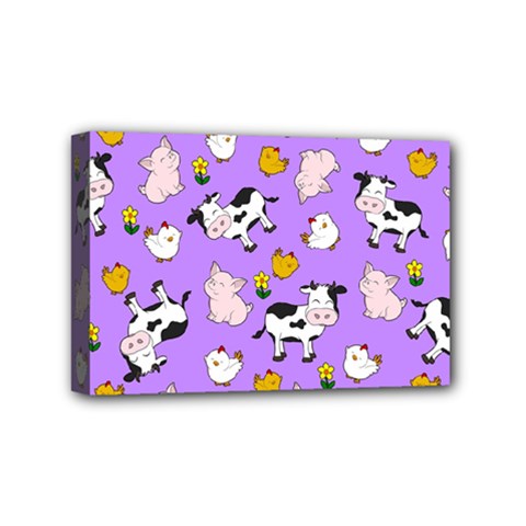 The Farm Pattern Mini Canvas 6  X 4  by Valentinaart