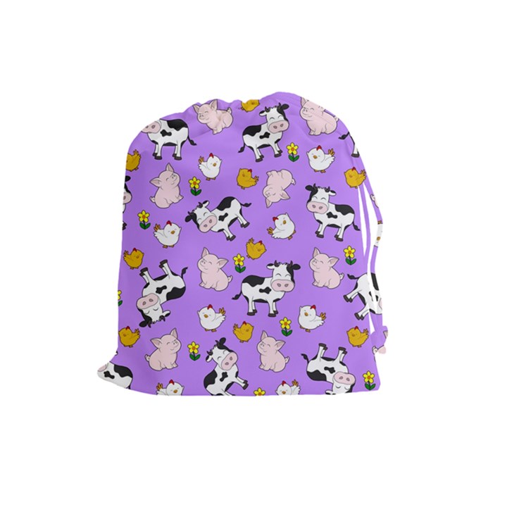 The Farm Pattern Drawstring Pouches (Large) 