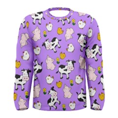 The Farm Pattern Men s Long Sleeve Tee by Valentinaart