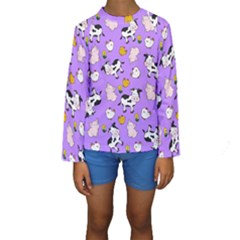 The Farm Pattern Kids  Long Sleeve Swimwear by Valentinaart