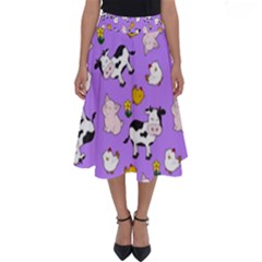 The Farm Pattern Perfect Length Midi Skirt by Valentinaart