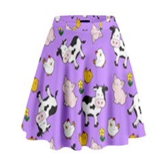 The Farm Pattern High Waist Skirt by Valentinaart