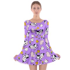 The Farm Pattern Long Sleeve Skater Dress by Valentinaart