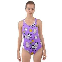 The Farm Pattern Cut-out Back One Piece Swimsuit