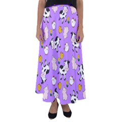 The Farm Pattern Flared Maxi Skirt by Valentinaart