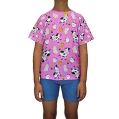 The Farm Pattern Kids  Short Sleeve Swimwear by Valentinaart