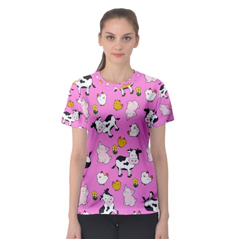 The Farm Pattern Women s Sport Mesh Tee by Valentinaart