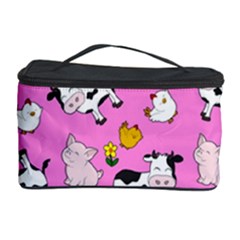 The Farm Pattern Cosmetic Storage Case by Valentinaart