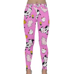 The Farm Pattern Classic Yoga Leggings by Valentinaart