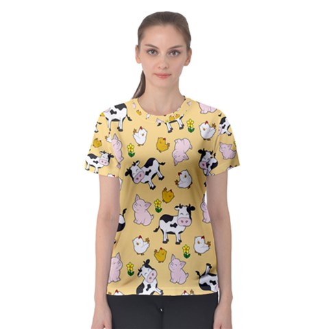 The Farm Pattern Women s Sport Mesh Tee by Valentinaart