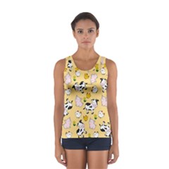 The Farm Pattern Sport Tank Top  by Valentinaart