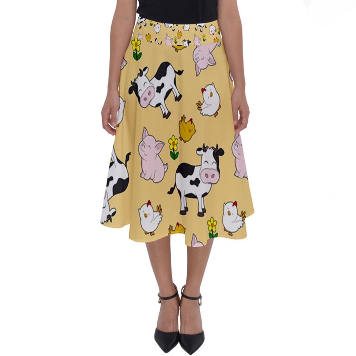 The Farm Pattern Perfect Length Midi Skirt