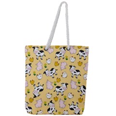 The Farm Pattern Full Print Rope Handle Tote (large) by Valentinaart