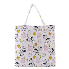 The Farm Pattern Grocery Tote Bag by Valentinaart