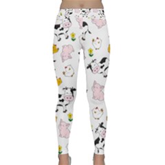 The Farm Pattern Classic Yoga Leggings by Valentinaart