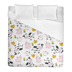 The Farm Pattern Duvet Cover (full/ Double Size) by Valentinaart