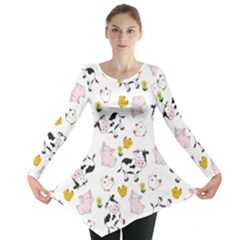 The Farm Pattern Long Sleeve Tunic  by Valentinaart