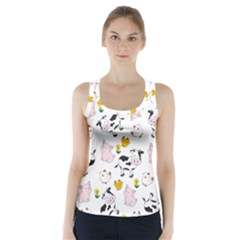 The Farm Pattern Racer Back Sports Top by Valentinaart