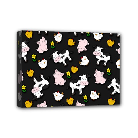 The Farm Pattern Mini Canvas 7  X 5  by Valentinaart