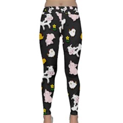 The Farm Pattern Classic Yoga Leggings by Valentinaart