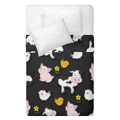 The Farm Pattern Duvet Cover Double Side (single Size) by Valentinaart