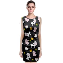 The Farm Pattern Classic Sleeveless Midi Dress by Valentinaart