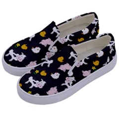 The Farm Pattern Kids  Canvas Slip Ons by Valentinaart