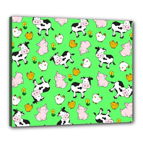 The Farm Pattern Canvas 24  X 20  by Valentinaart