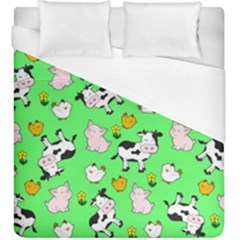 The Farm Pattern Duvet Cover (king Size) by Valentinaart