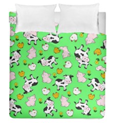 The Farm Pattern Duvet Cover Double Side (queen Size) by Valentinaart