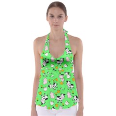 The Farm Pattern Babydoll Tankini Top by Valentinaart