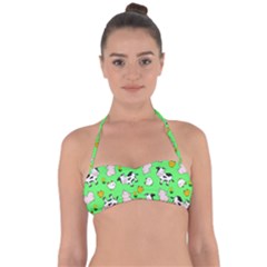 The Farm Pattern Halter Bandeau Bikini Top by Valentinaart