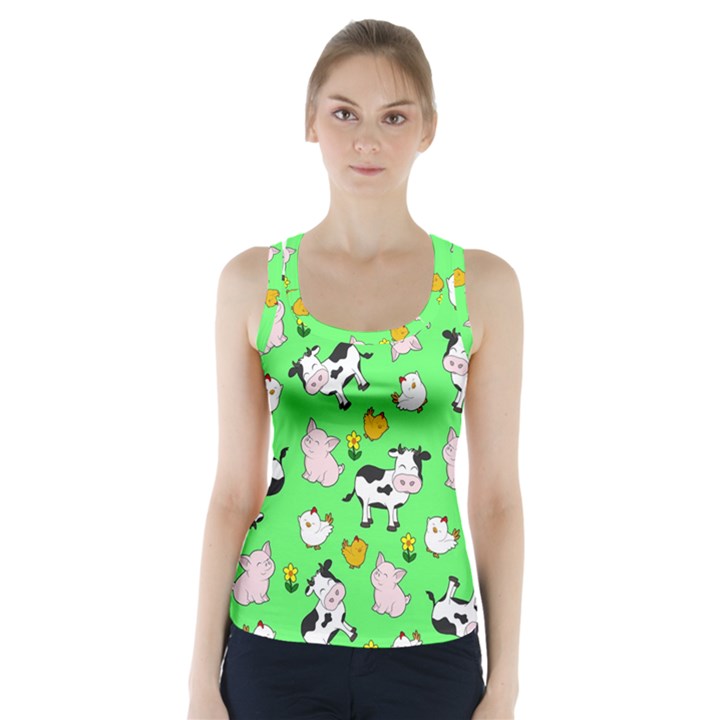 The Farm Pattern Racer Back Sports Top