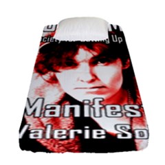 Valerie Solanas Fitted Sheet (single Size) by Valentinaart