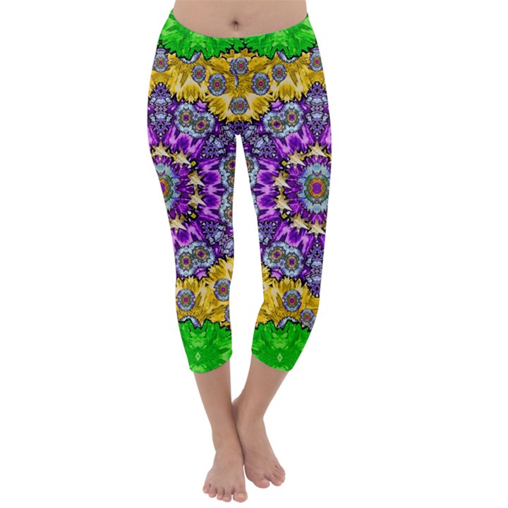 Sunshine In Mind The Season Is Decorative Fine Capri Winter Leggings 