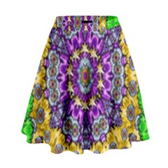 Sunshine In Mind The Season Is Decorative Fine High Waist Skirt by pepitasart