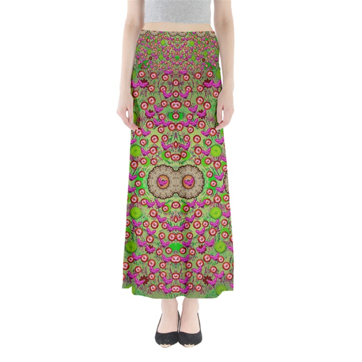 Love The Wood Garden Of Apples Full Length Maxi Skirt