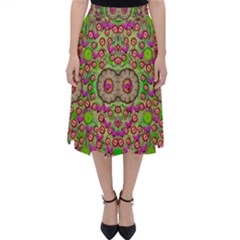 Love The Wood Garden Of Apples Folding Skater Skirt by pepitasart