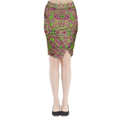 Love The Wood Garden Of Apples Midi Wrap Pencil Skirt by pepitasart