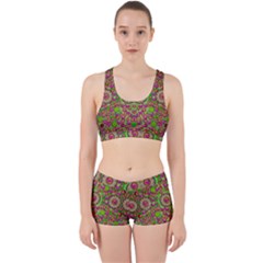 Love The Wood Garden Of Apples Work It Out Sports Bra Set by pepitasart