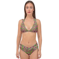 Love The Wood Garden Of Apples Double Strap Halter Bikini Set