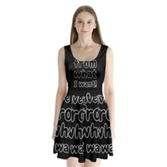 Save Me From What I Want Split Back Mini Dress  by Valentinaart