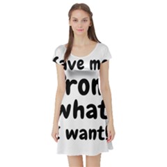 Save Me From What I Want Short Sleeve Skater Dress by Valentinaart