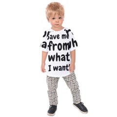 Save Me From What I Want Kids Raglan Tee