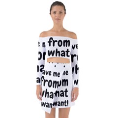 Save Me From What I Want Off Shoulder Top With Skirt Set by Valentinaart