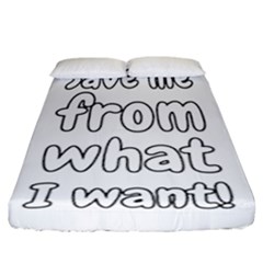 Save Me From What I Want Fitted Sheet (california King Size) by Valentinaart