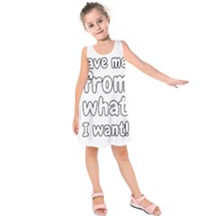 Save Me From What I Want Kids  Sleeveless Dress by Valentinaart