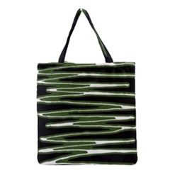 Sketched Wavy Stripes Pattern Grocery Tote Bag by dflcprints