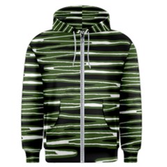 Sketched Wavy Stripes Pattern Men s Zipper Hoodie by dflcprints