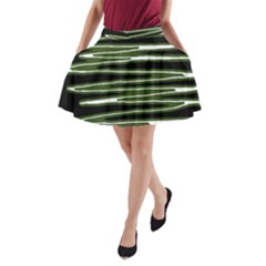 Sketched Wavy Stripes Pattern A-line Pocket Skirt by dflcprints